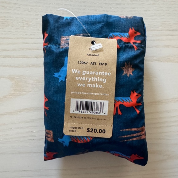 New Patagonia Shopper Tote Bag Upcycled Packable Foldable with Tags - Picture 5 of 6